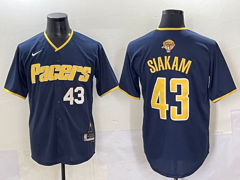 Men 2025 Indiana Pacers #43 Siakam Blue Nike Joint Name NBA Jersey style 28->indiana pacers->NBA Jersey